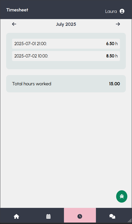 Register time screenshot